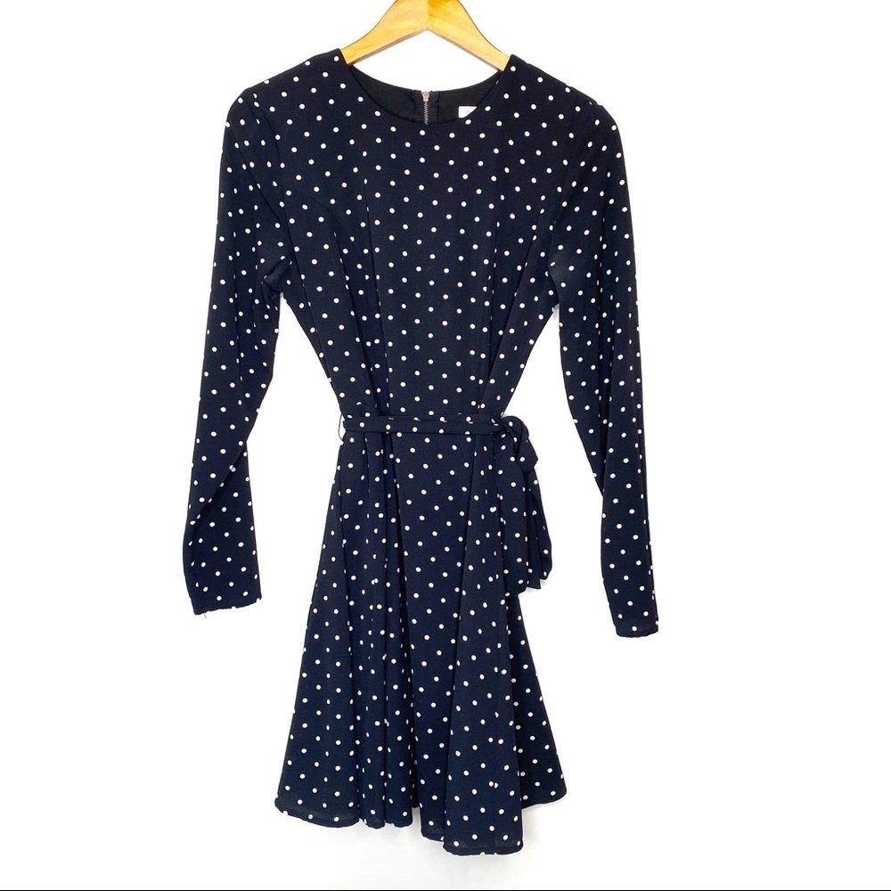 Xhilaration Black & White Polkadot Dress Small